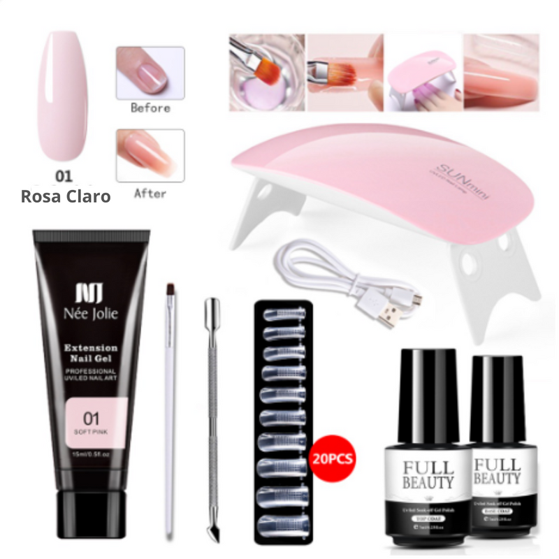 Kit de Unhas PolyGelⓇ + Cabine e Frete Grátis