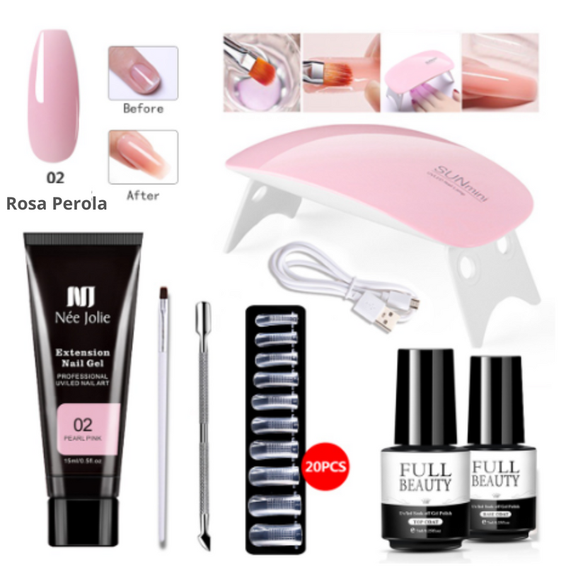 Kit de Unhas PolyGelⓇ + Cabine e Frete Grátis