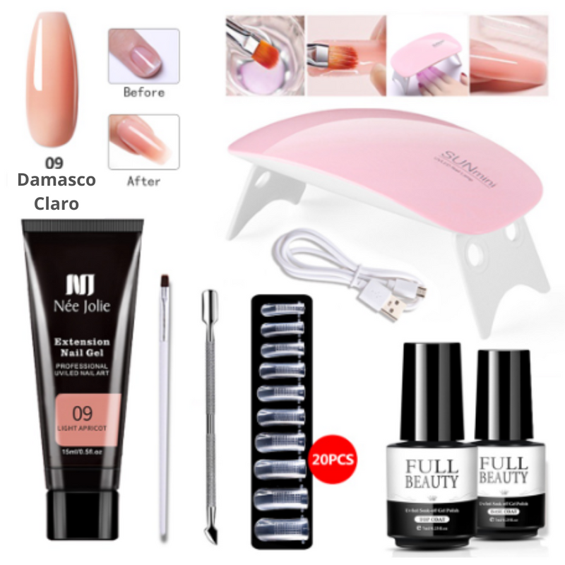 Kit de Unhas PolyGelⓇ + Cabine e Frete Grátis