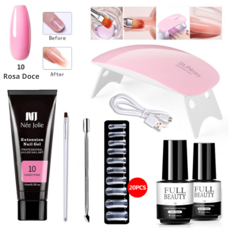 Kit de Unhas PolyGelⓇ + Cabine e Frete Grátis